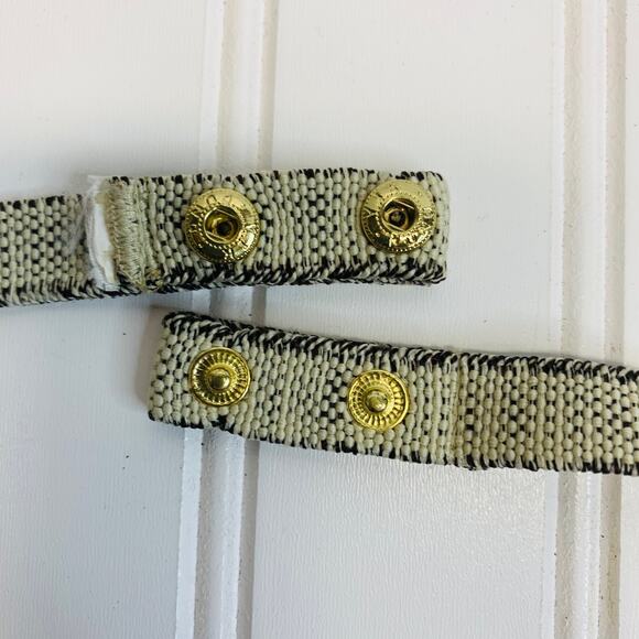 Beaded Flowers Stretch Belt Narrow Boho Shabby Chic Cottage - Picture 3 of 4